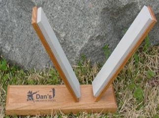Dan's Whetstone Genuine Arkansas Hard Fine Pocket Knife Sharpening Stone Whetstone 3 x 1 x 1/4 in Leather Pouch FAP-13A-L